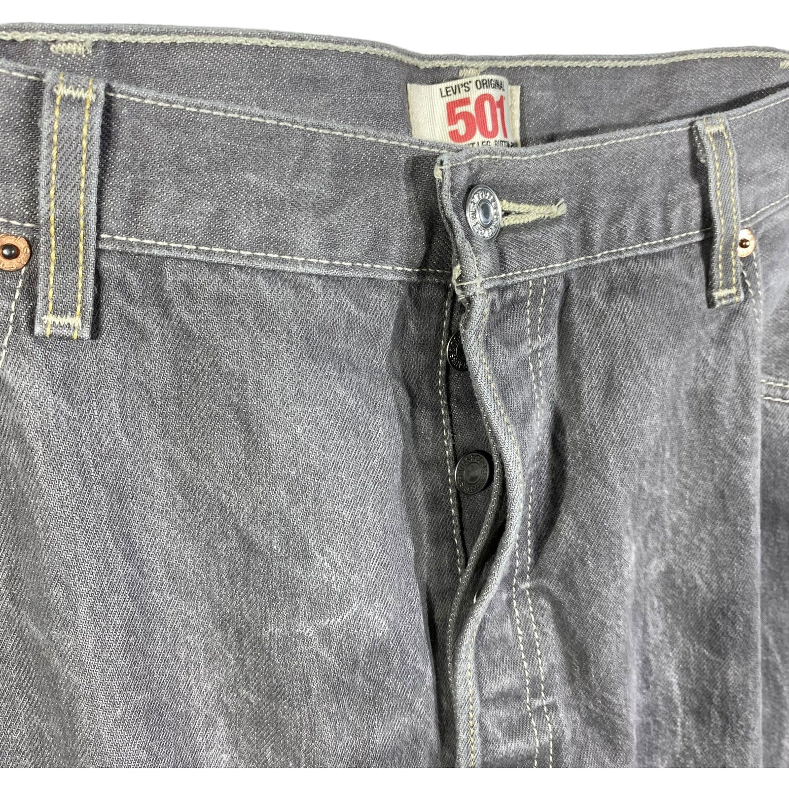 Collection of Levis 501 Zip Fly Straight Leg Pants in a gallery layout