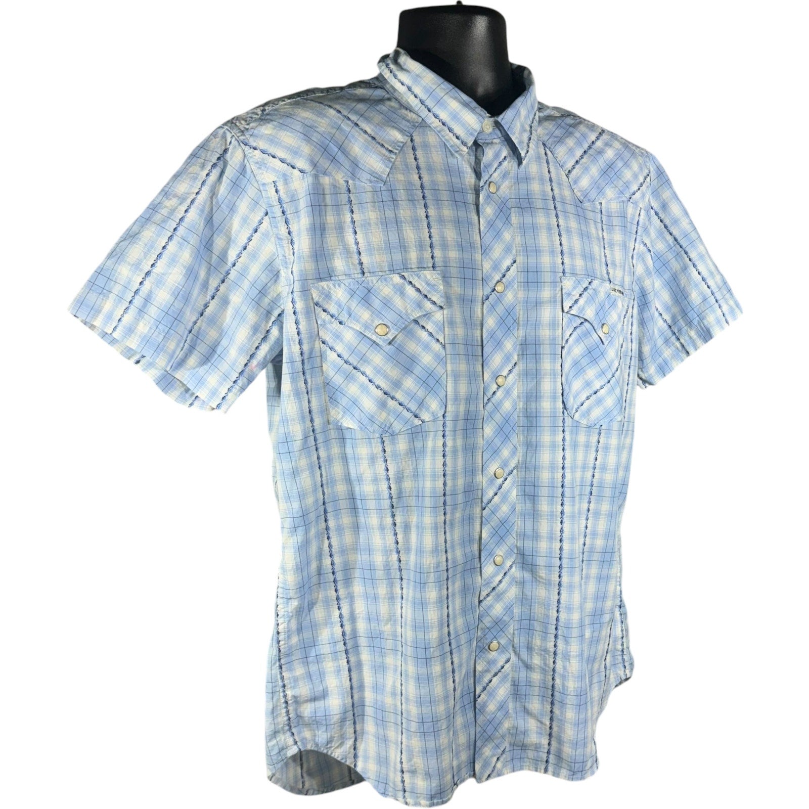 Collection of Lucky Brand Short Sleeve Button Up in a gallery layout