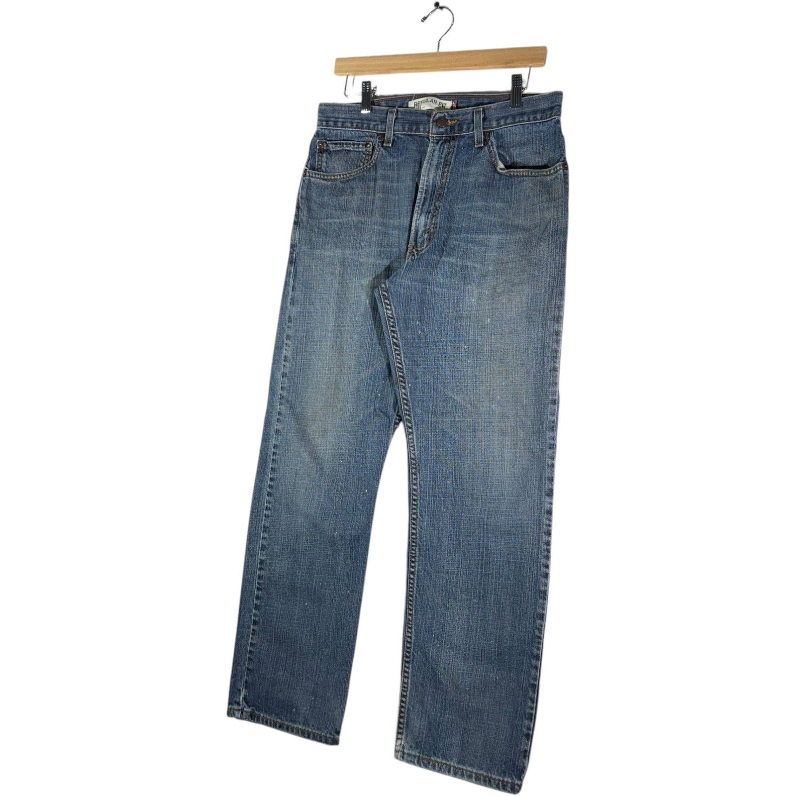 Collection of Levi Strauss 505 Regular Fit Denim Jeans 32x30 in a gallery layout