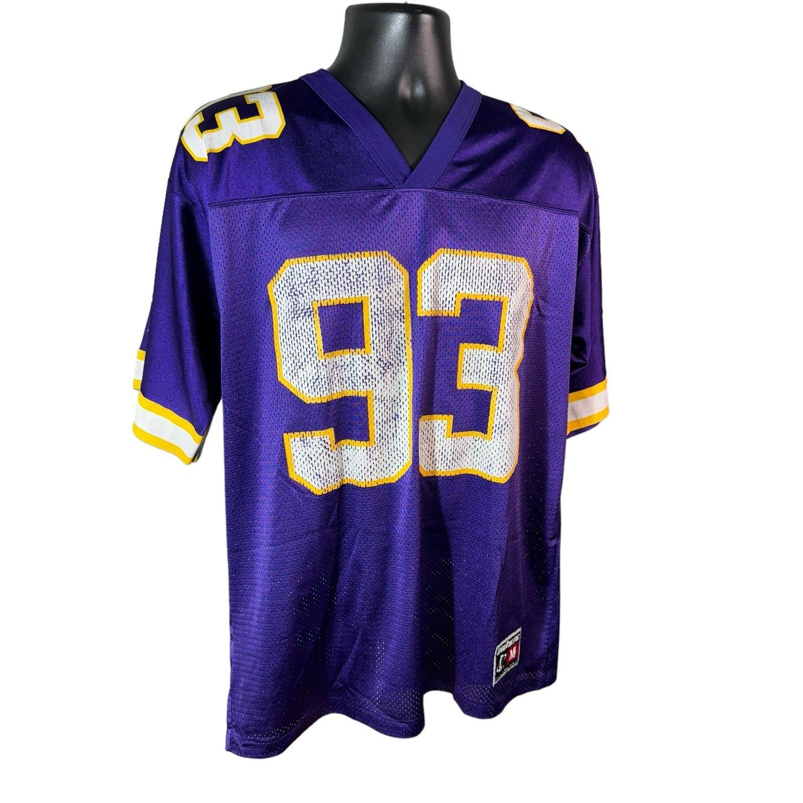 Collection of Vintage John Randle Minnesota Vikings NFL Jersey #93 in a gallery layout