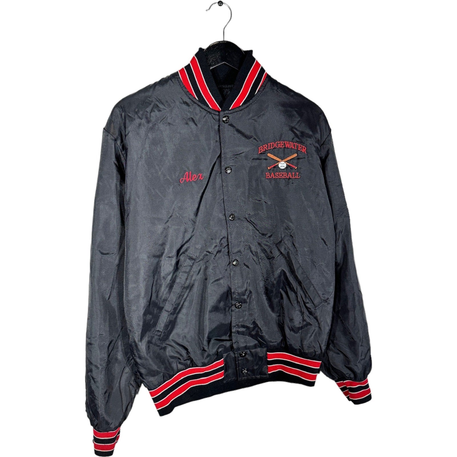 Collection of Vintage Bridge Water Baseball  Bomber Jacket in a gallery layout