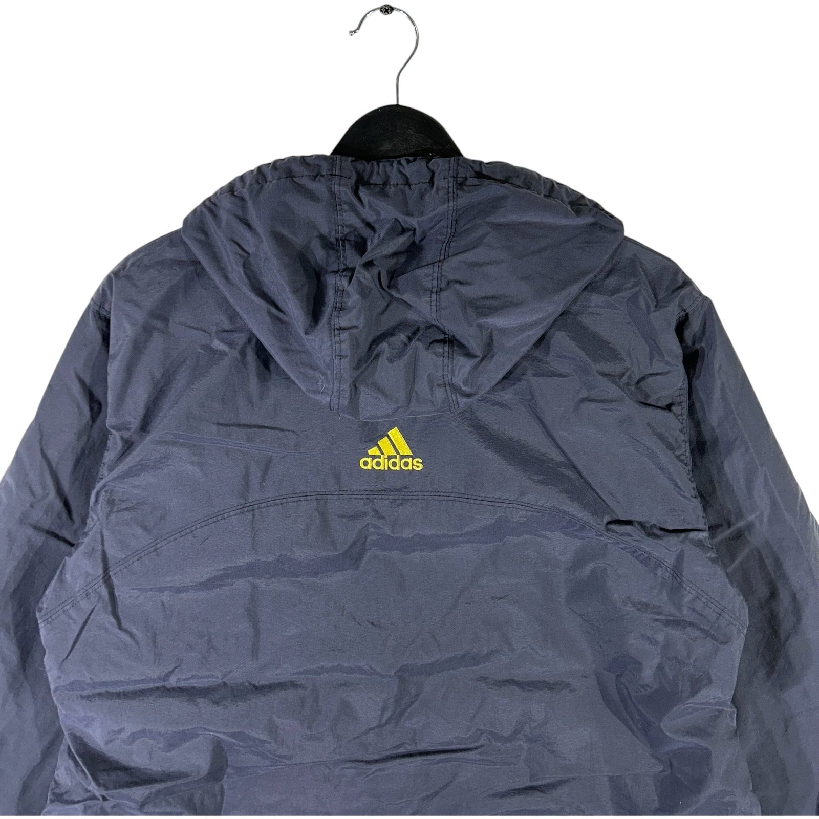 Collection of Adidas 3 Stripes Full Zip Hooded Windbreaker in a gallery layout