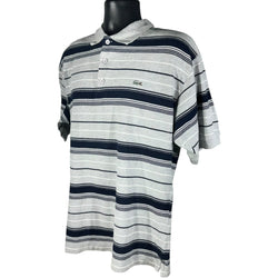 Collection of Lacoste Striped Short Sleeve Polo in a gallery layout