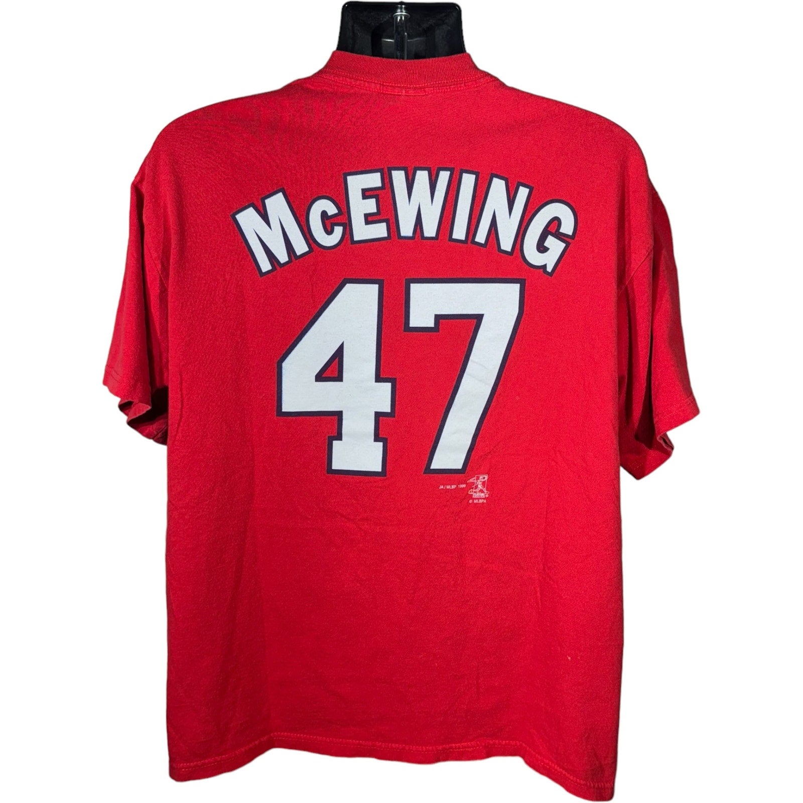 Collection of Vintage St. Louis Cardinals Joe McEwing MLB Tee 1999 in a gallery layout