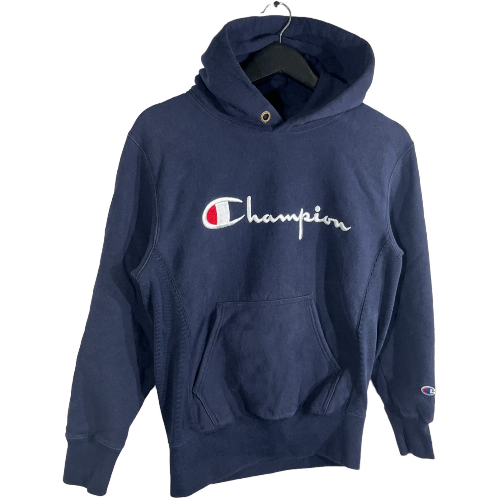Collection of Champion Reverse Weave Spellout Hoodie in a gallery layout