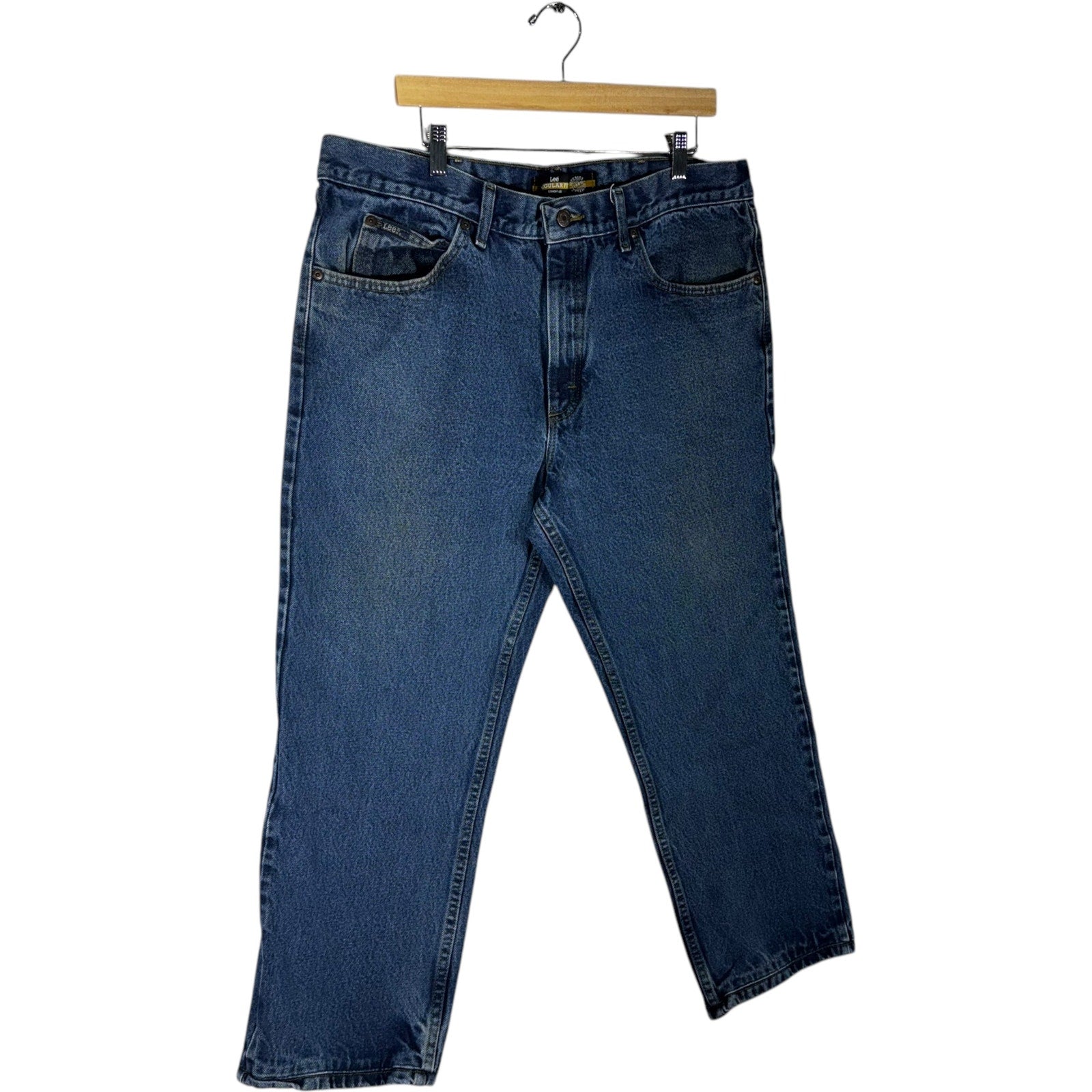 Collection of Lee Denim Straight Leg Jeans 39x26 in a gallery layout