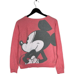 Collection of Mickey Mouse Big Print Disney Pullover Crewneck in a gallery layout