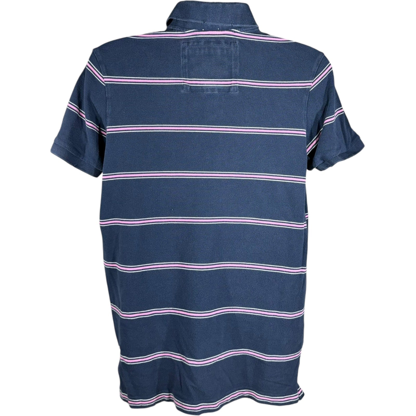 Collection of Abercrombie & Fitch Striped Short Sleeve Polo in a gallery layout