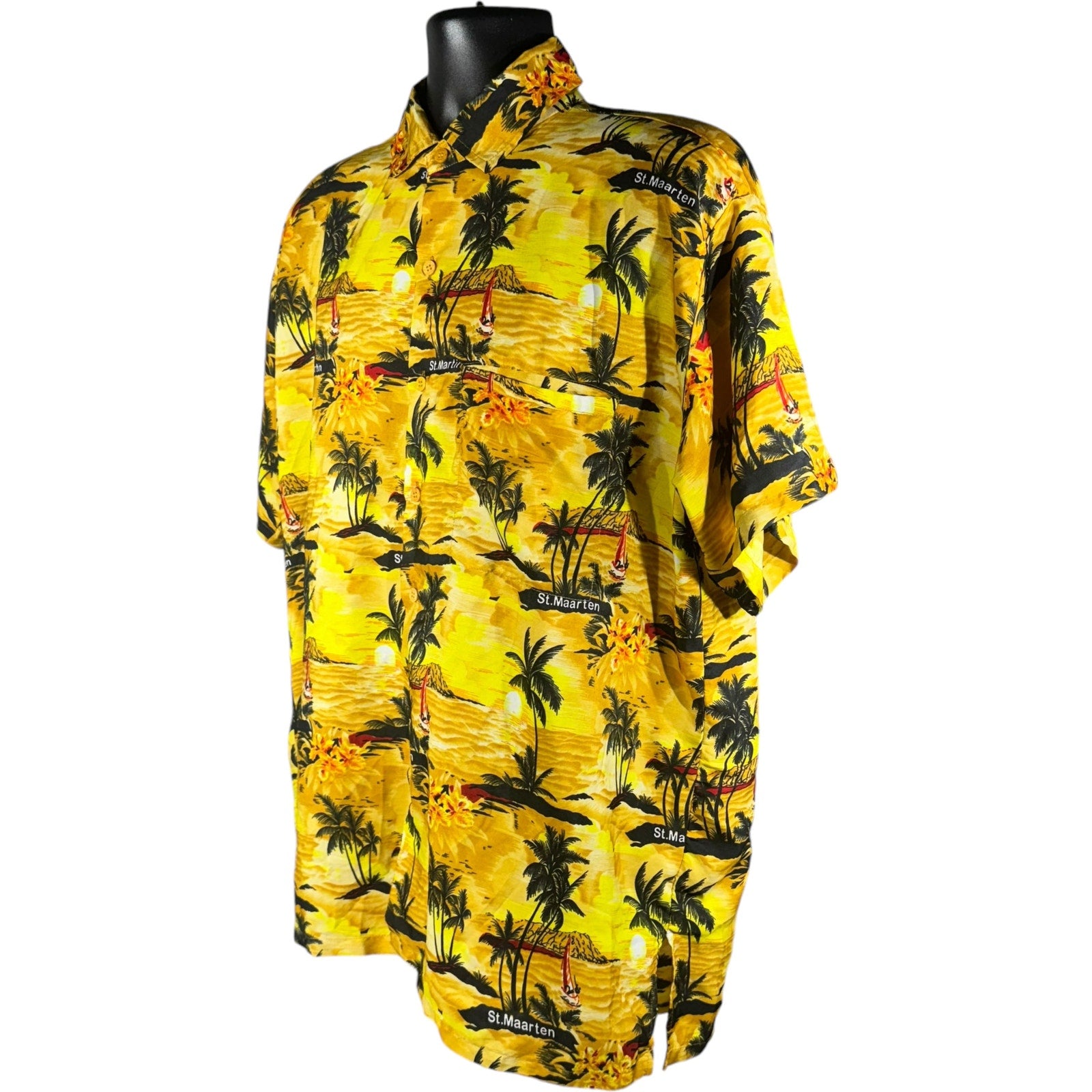 Collection of Tropical Hawaiian Short Sleeve Button Up in a gallery layout