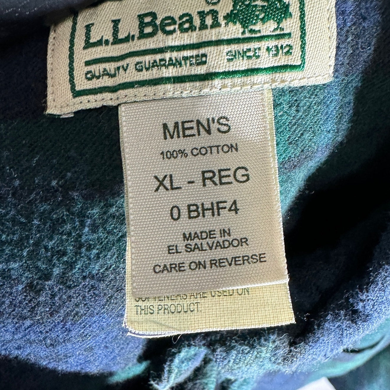 Collection of L.L. Bean Long Sleeve Plaid Flannel in a gallery layout
