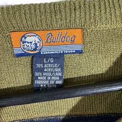 Collection of Vintage Bulldog Two Tone Wool Sweater in a gallery layout