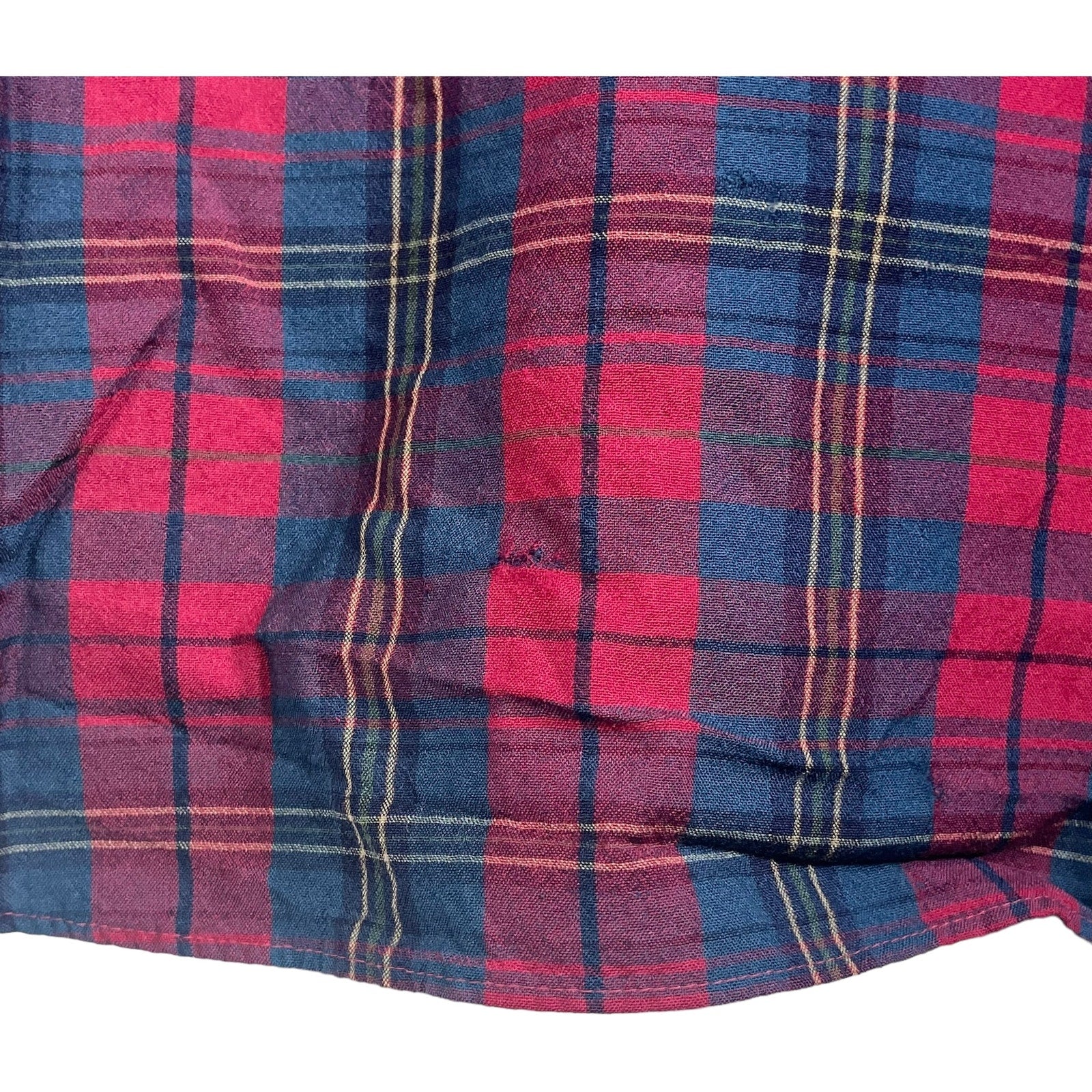 Collection of Pendleton Wool Plaid Distressed Long Sleeve Flannel in a gallery layout