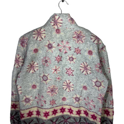 Collection of Women's Cabin Creek Snowflake Shapes Full Zip Sweatshirt in a gallery layout