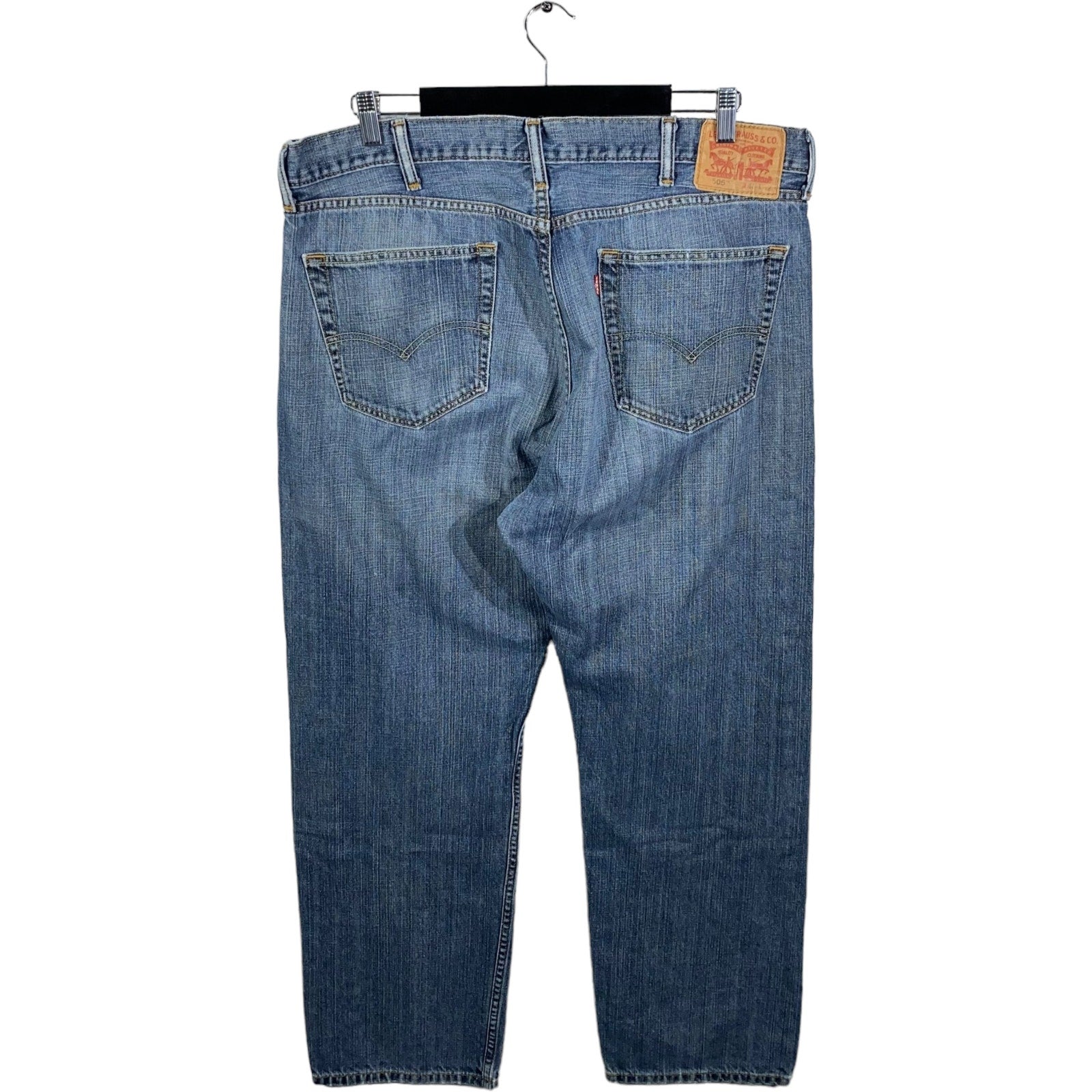 Collection of Levi's Denim Straight Leg Jeans 38x30 in a gallery layout