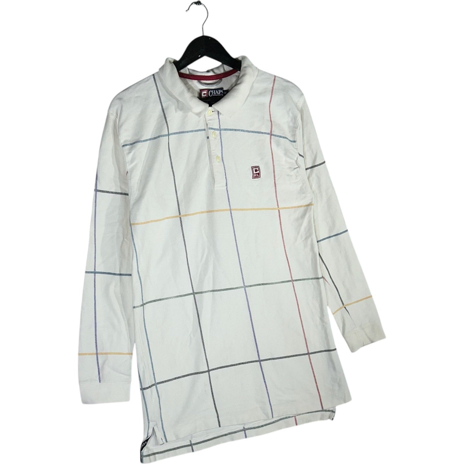 Collection of Chaps Ralph Lauren Checkered Long Sleeve Rugby Polo in a gallery layout