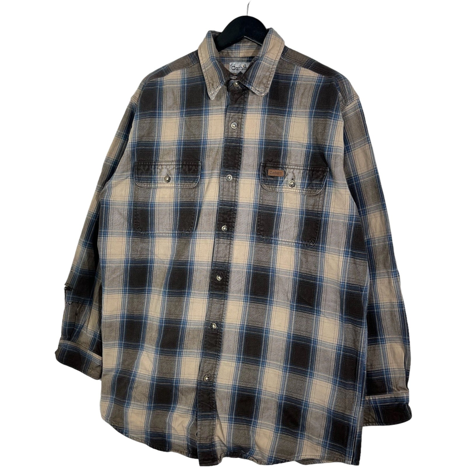 Collection of Vintage Carhartt Plaid Long Sleeve Flannel in a gallery layout