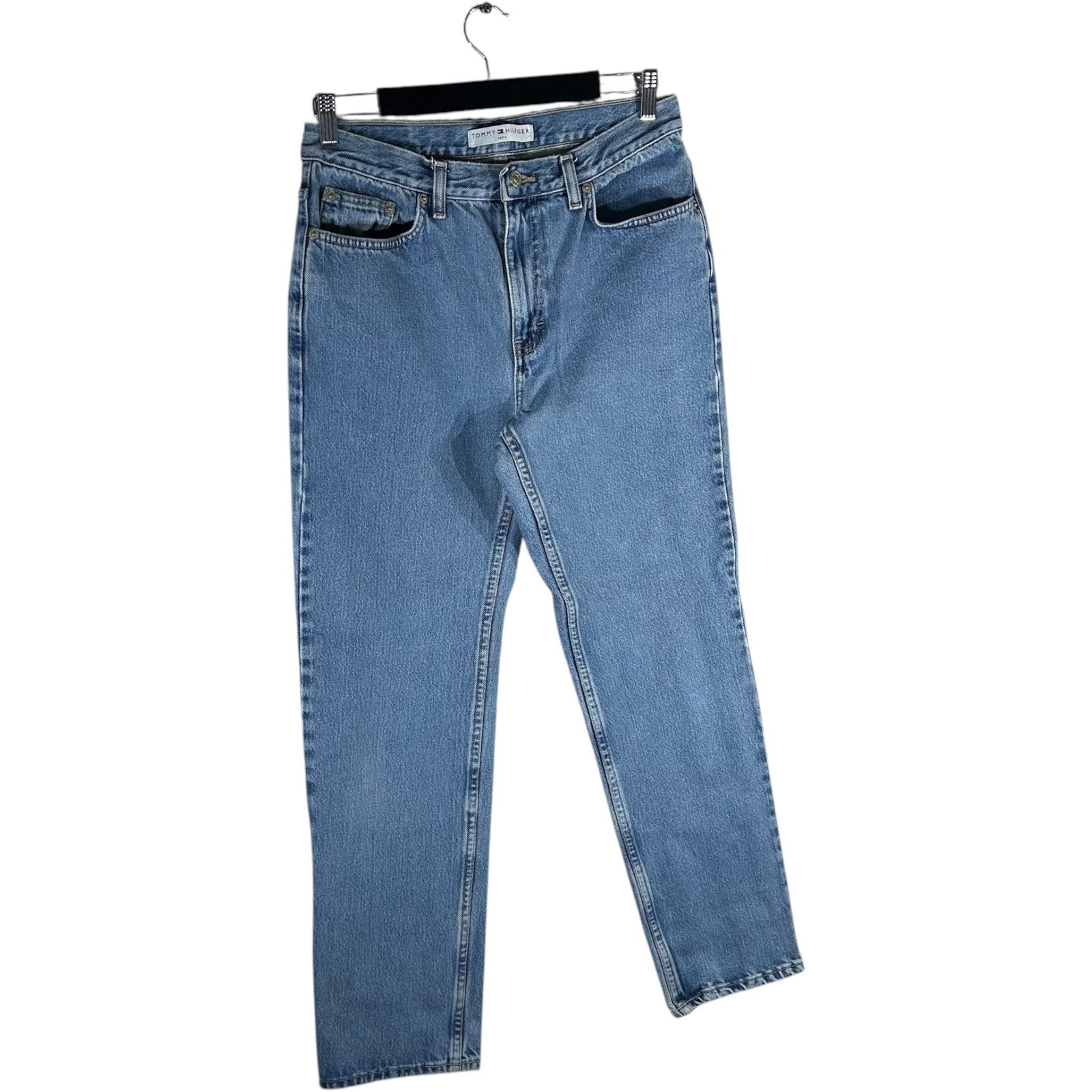 Collection of Tommy Hilfiger Denim Straight Leg Jeans 31x29 in a gallery layout
