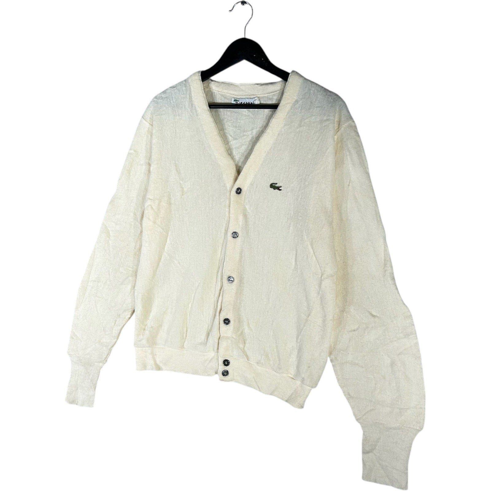 Collection of Vintage IZOD Lacoste Knit Cardigan in a gallery layout
