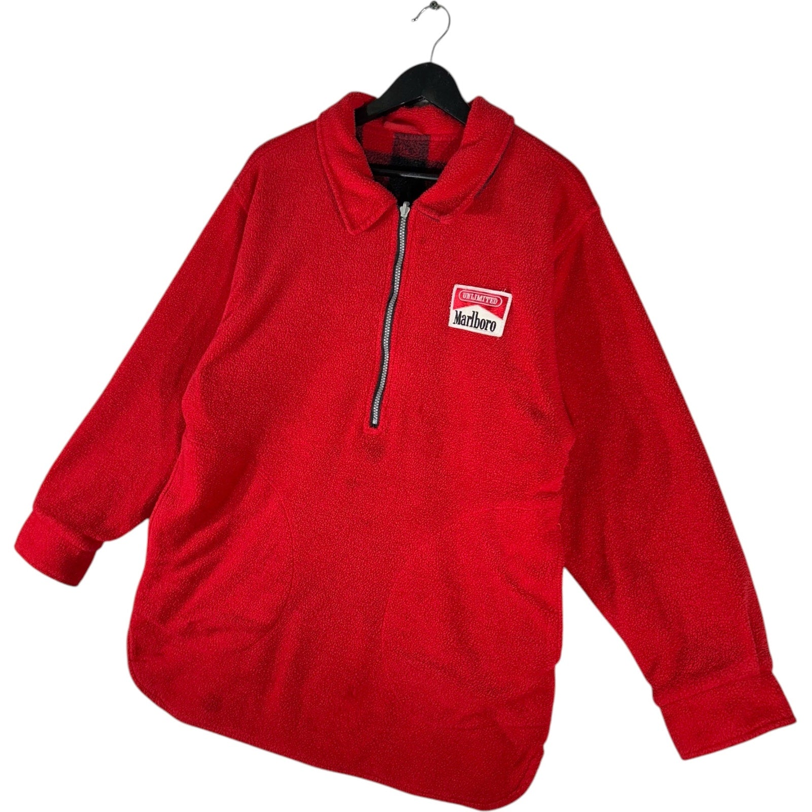 Collection of Vintage Marlboro 1/4 Zip Collared Fleece 90s in a gallery layout