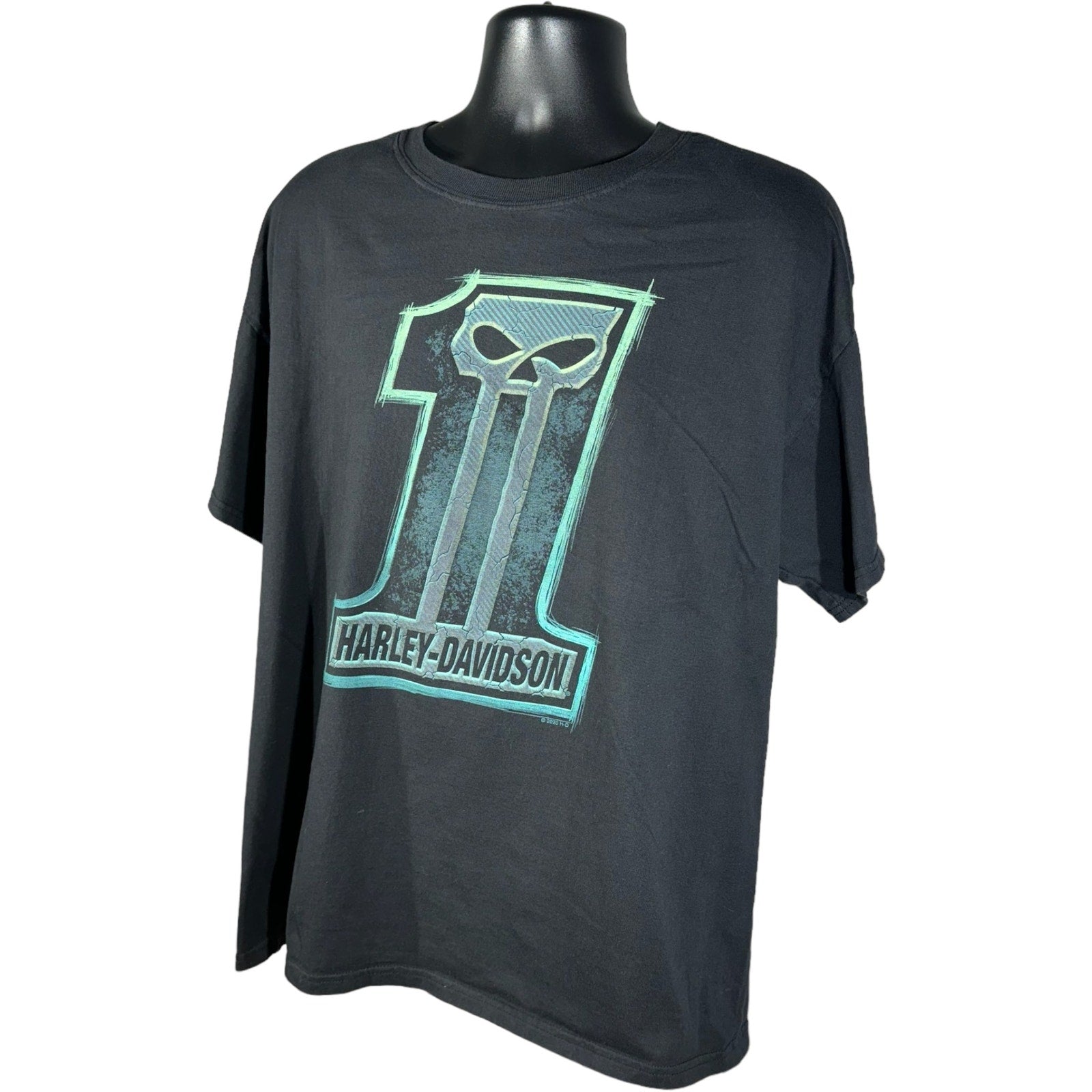 Collection of Harley Davidson #1 Skull Tee in a gallery layout