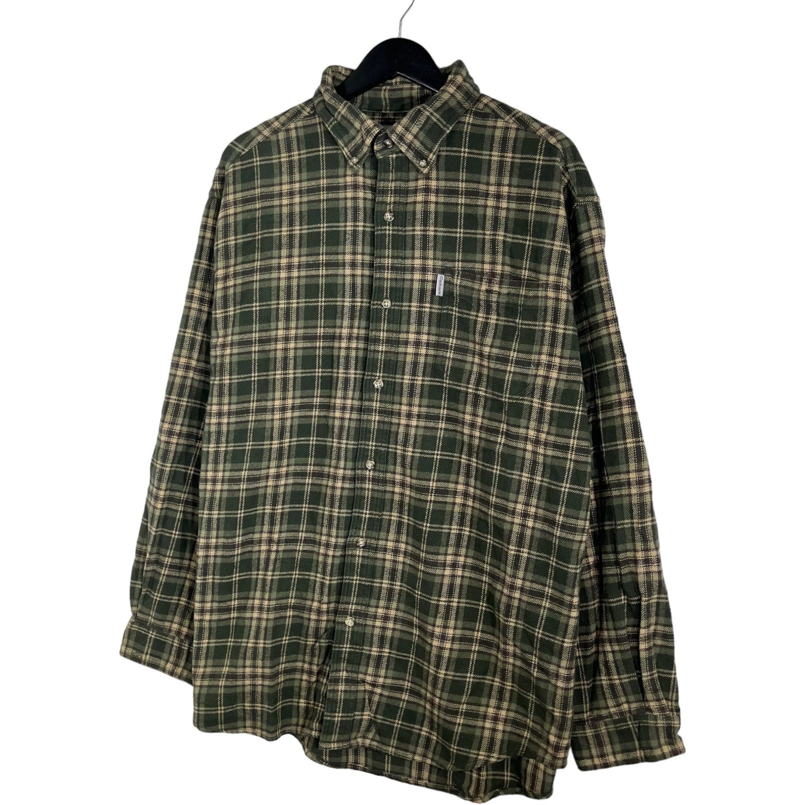 Collection of Carhartt Plaid Long Sleeve Flannel in a gallery layout