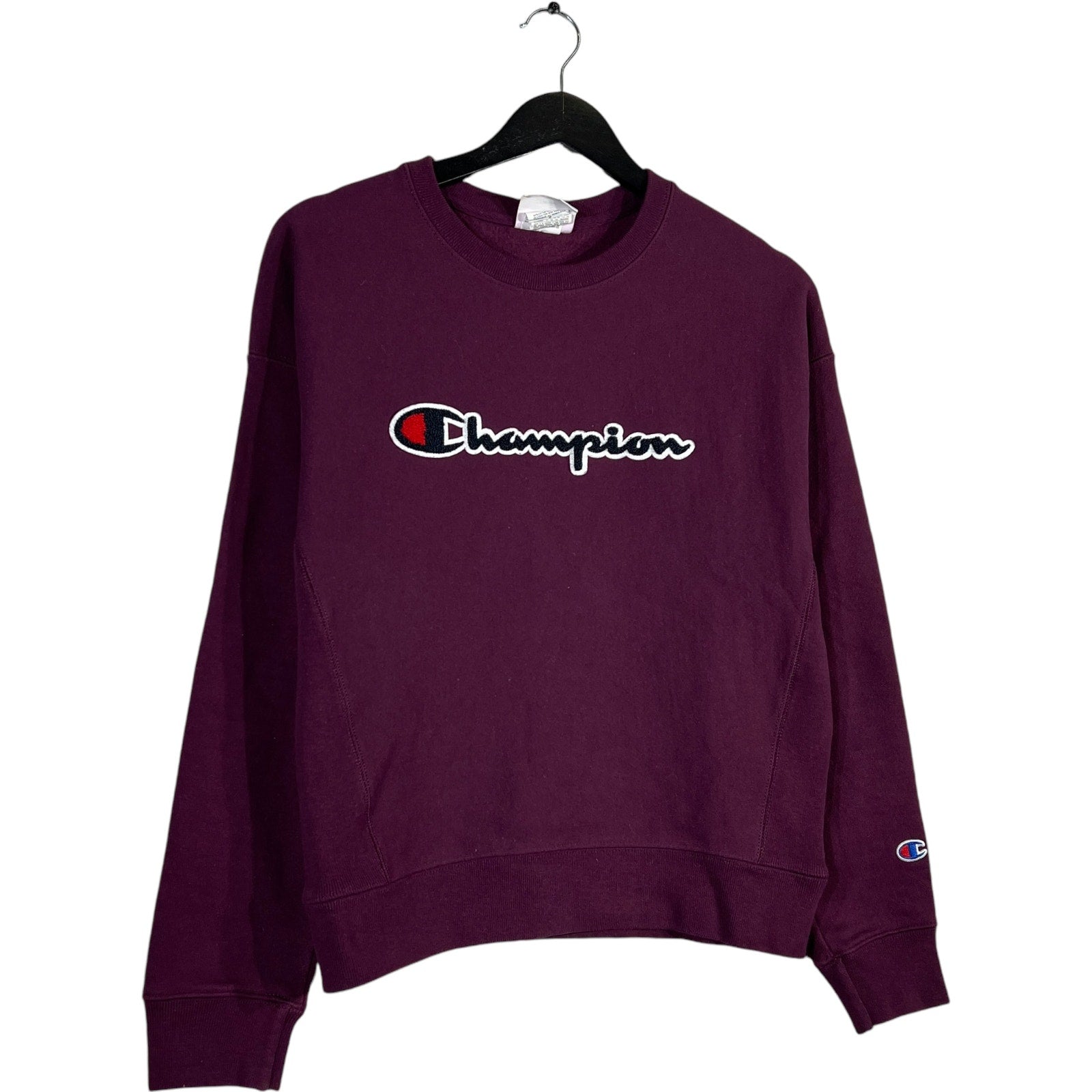 Collection of Champion Reverse Weave Logo Spellout Crewneck in a gallery layout