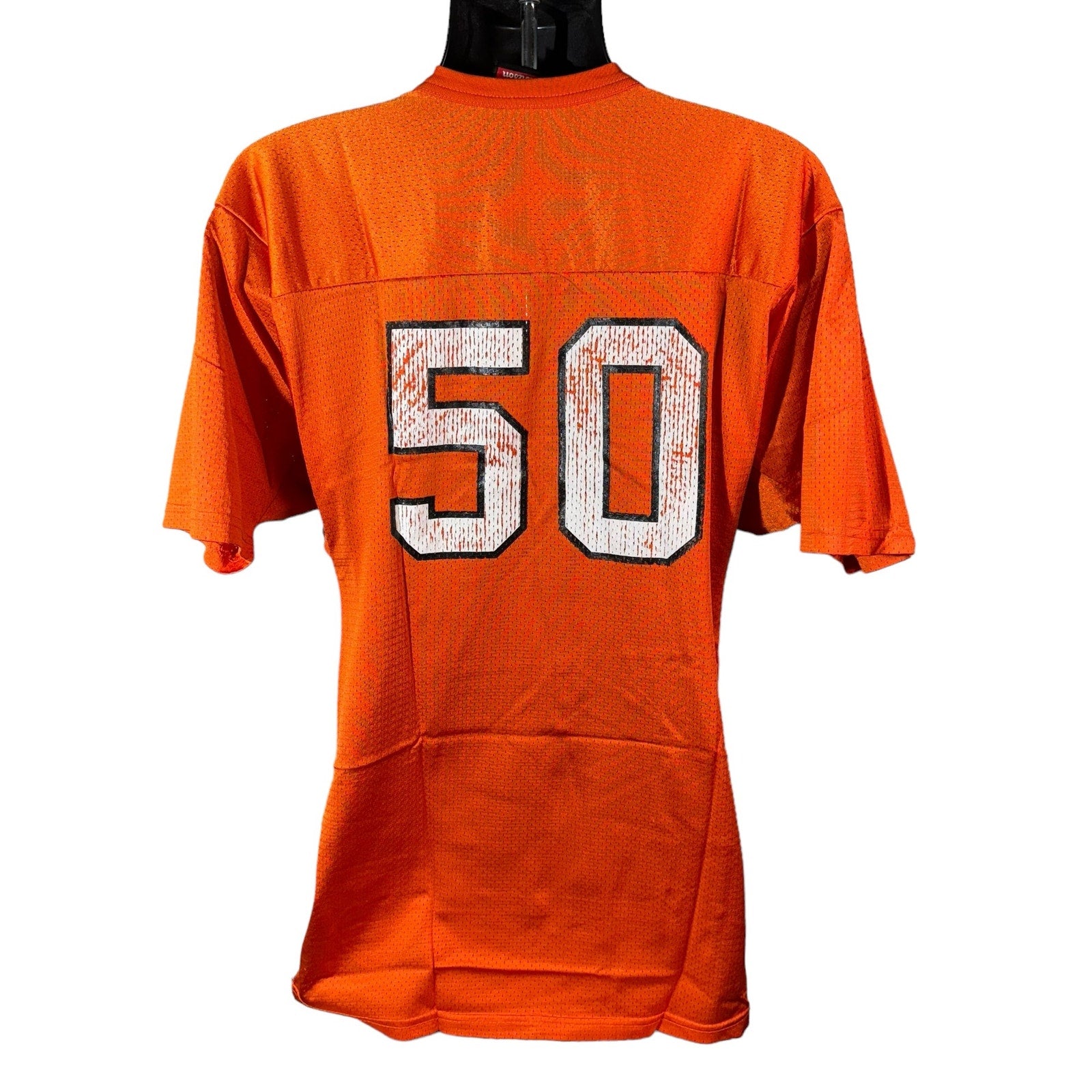 Collection of Vintage Auburn University Tigers Wilson Football Jersey #50 in a gallery layout