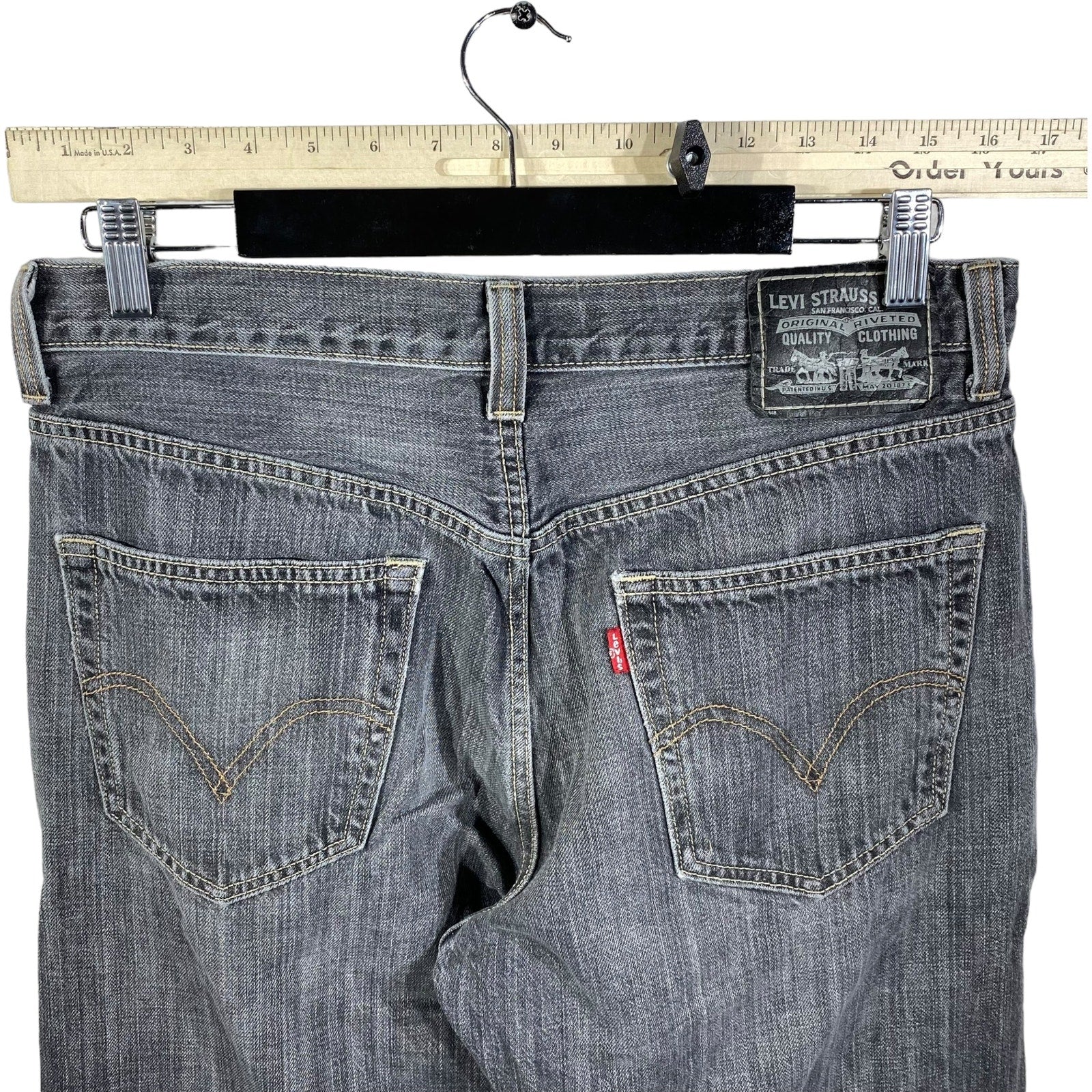 Collection of Levis 505  Zip Fly Straight Leg Pants in a gallery layout