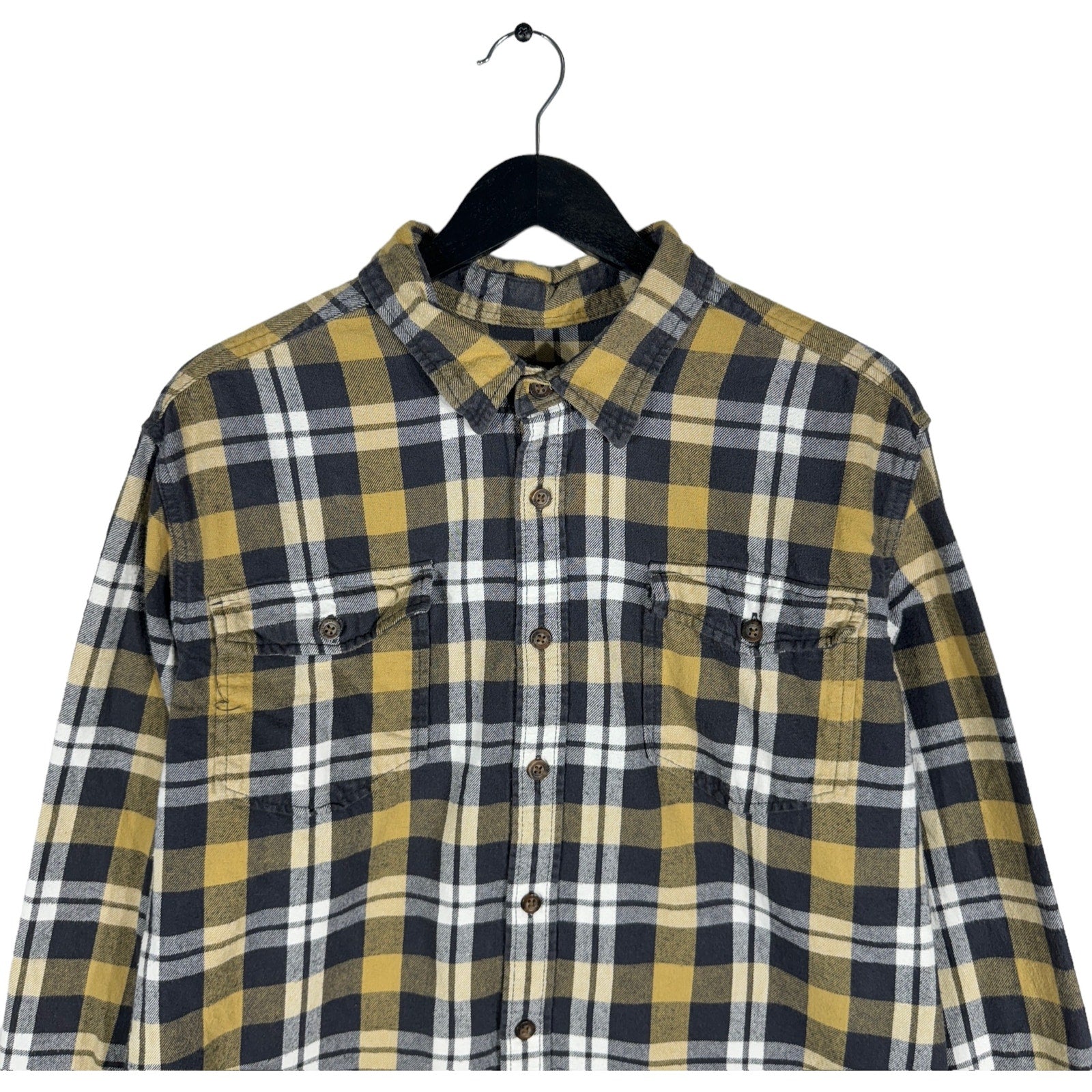 Collection of Eddie Bauer Long Sleeve Plaid Flannel in a gallery layout