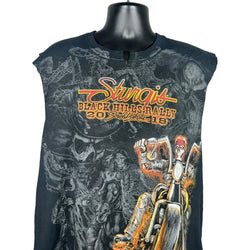 Collection of Sturgis Black Hills Motorcycle Rally Skeleton AOP Tank Top in a gallery layout