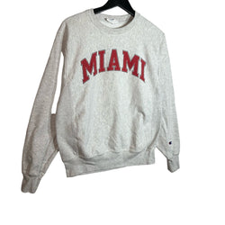 Collection of Miami University Champion Reverse Weave Crewneck in a gallery layout