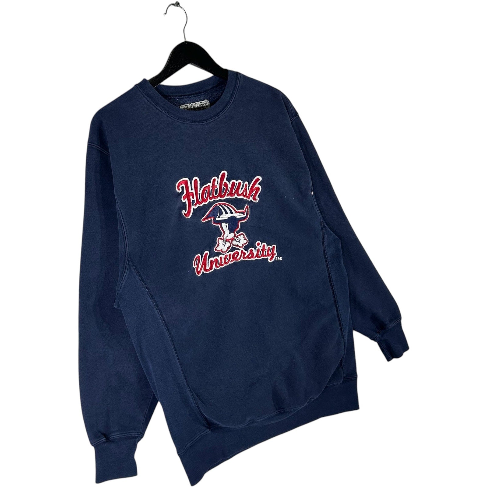 Collection of Flatbush University Embroidered Reverse Weave Crewneck in a gallery layout