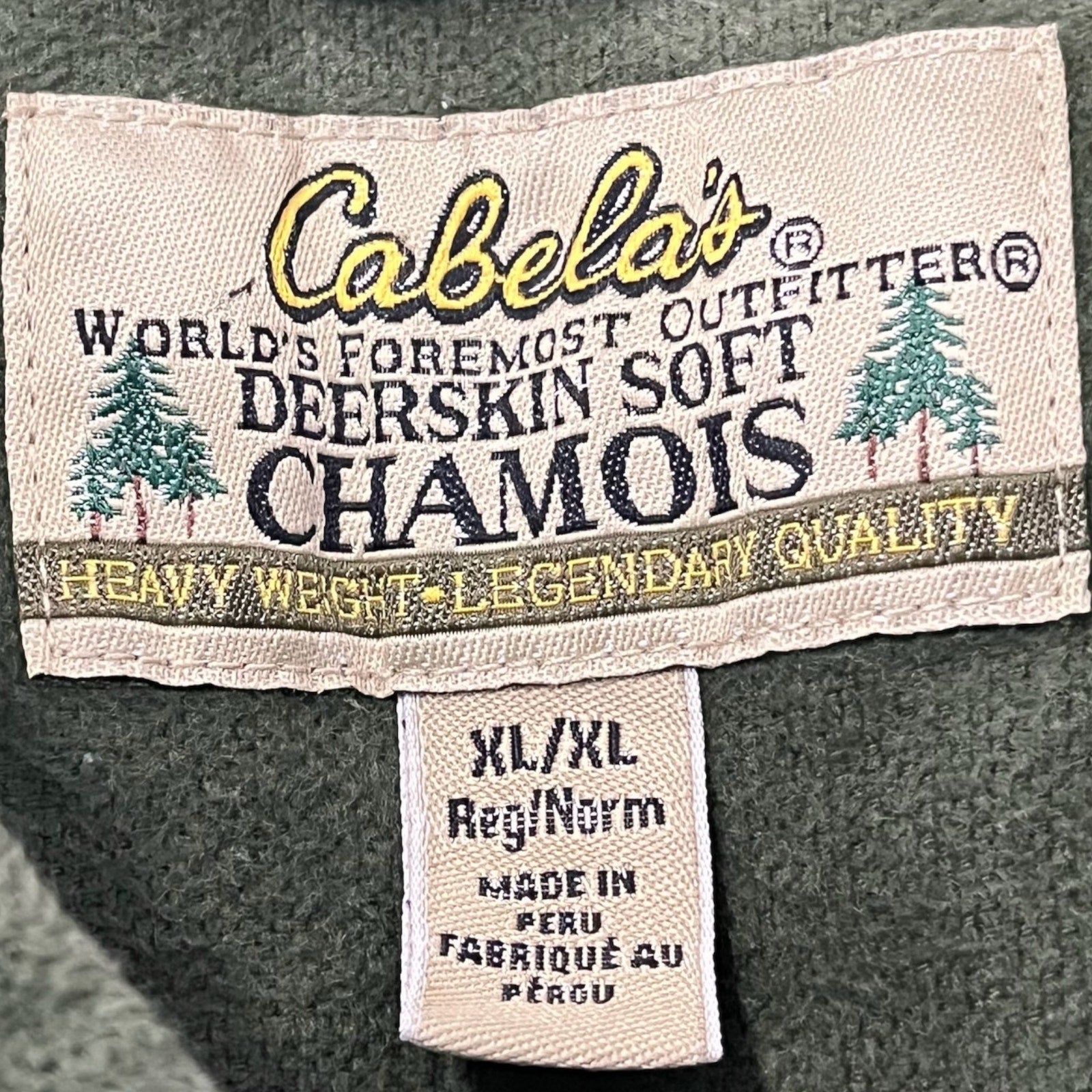Collection of Cabelas Chamois Long Sleeve Flannel in a gallery layout