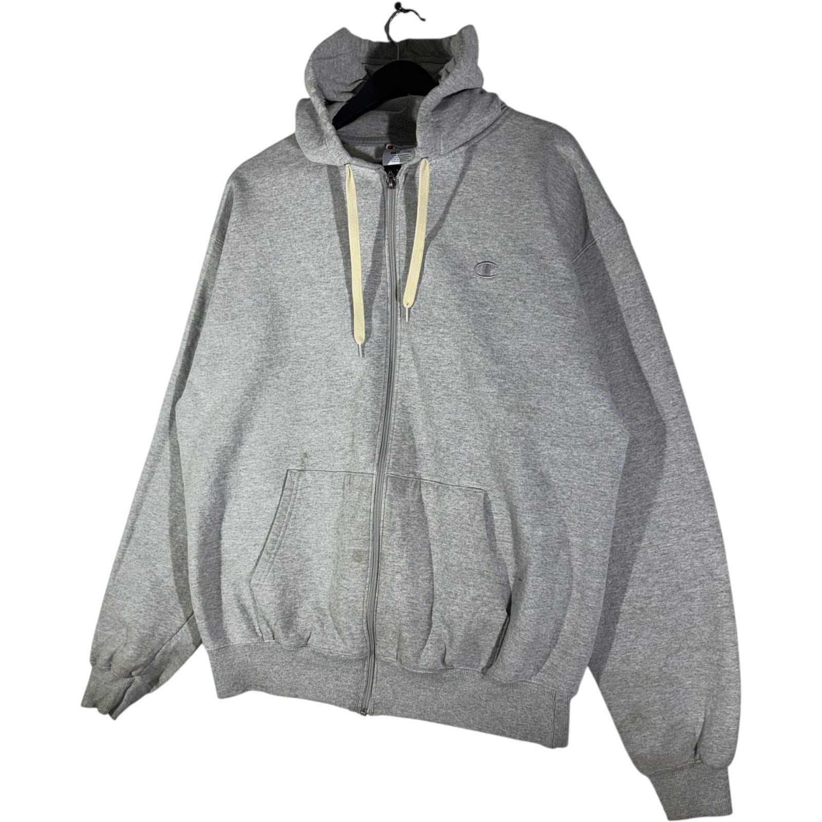 Collection of Champion Embroidered Logo Full Zip Tonal Hoodie in a gallery layout
