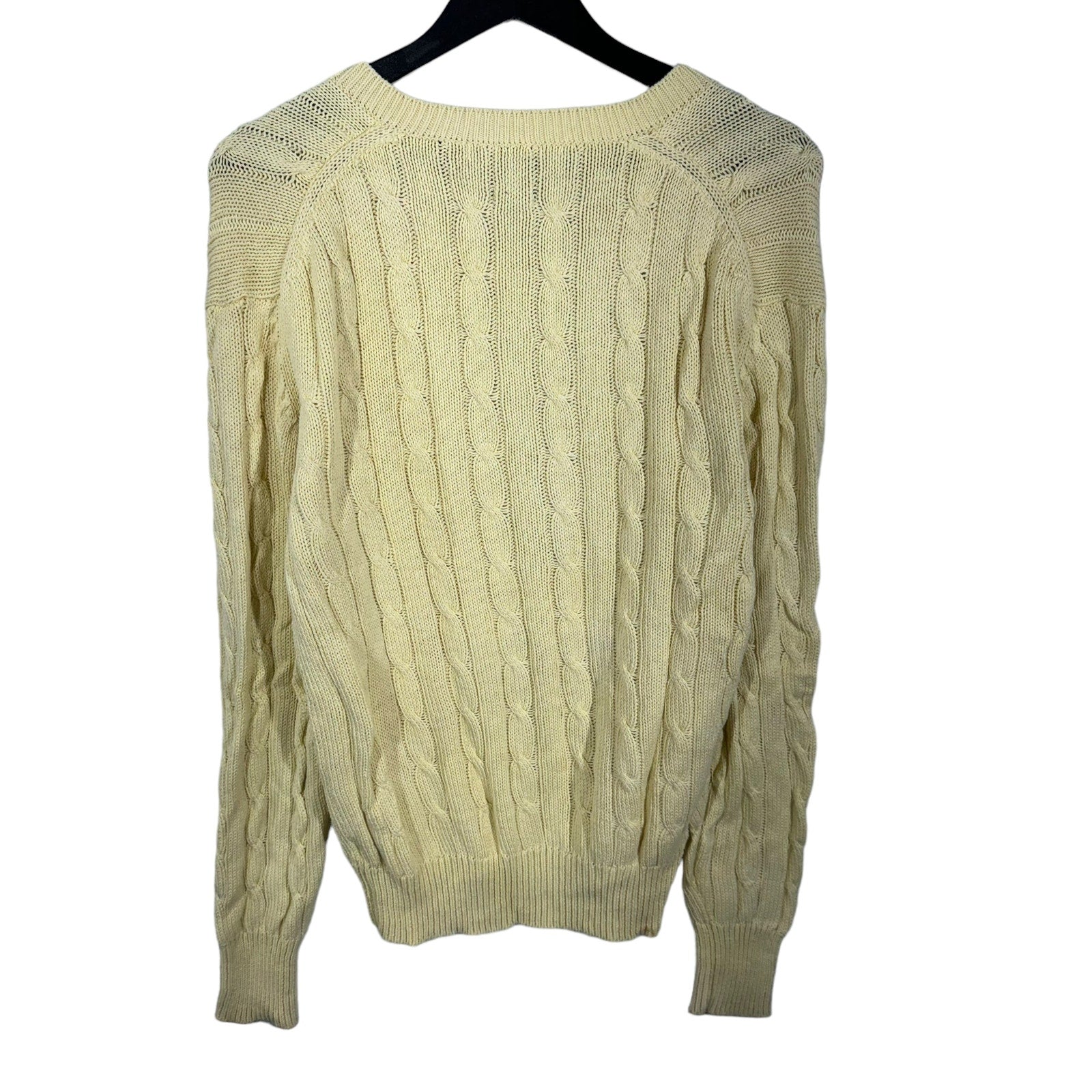 Collection of Vintage Polo Ralph Lauren Cable Knit V-Neck Sweater in a gallery layout