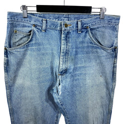 Collection of Wrangler Zip Fly Distressed Straight Leg Denim Pants in a gallery layout