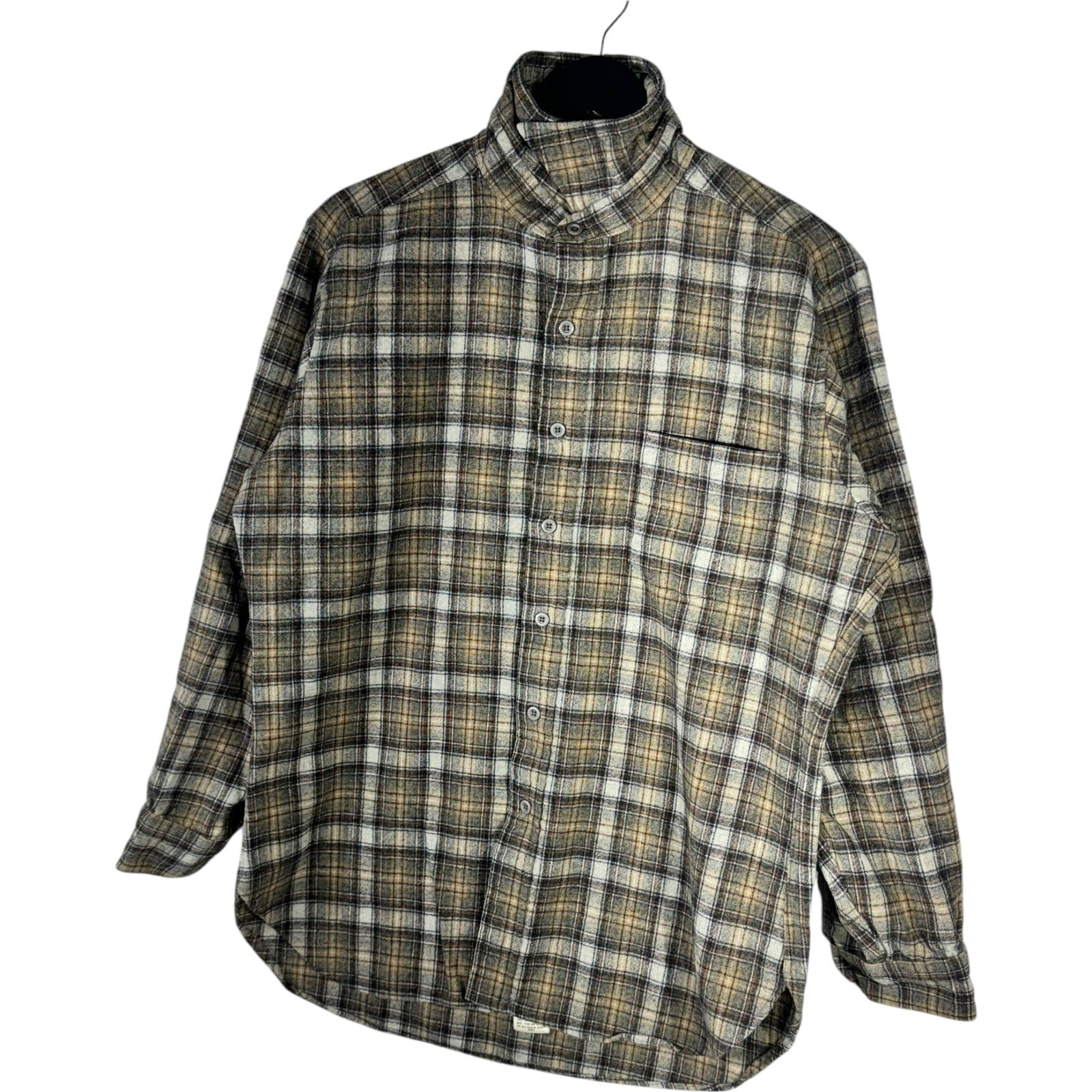 Collection of Striped Wool Long Sleeve Button Up in a gallery layout