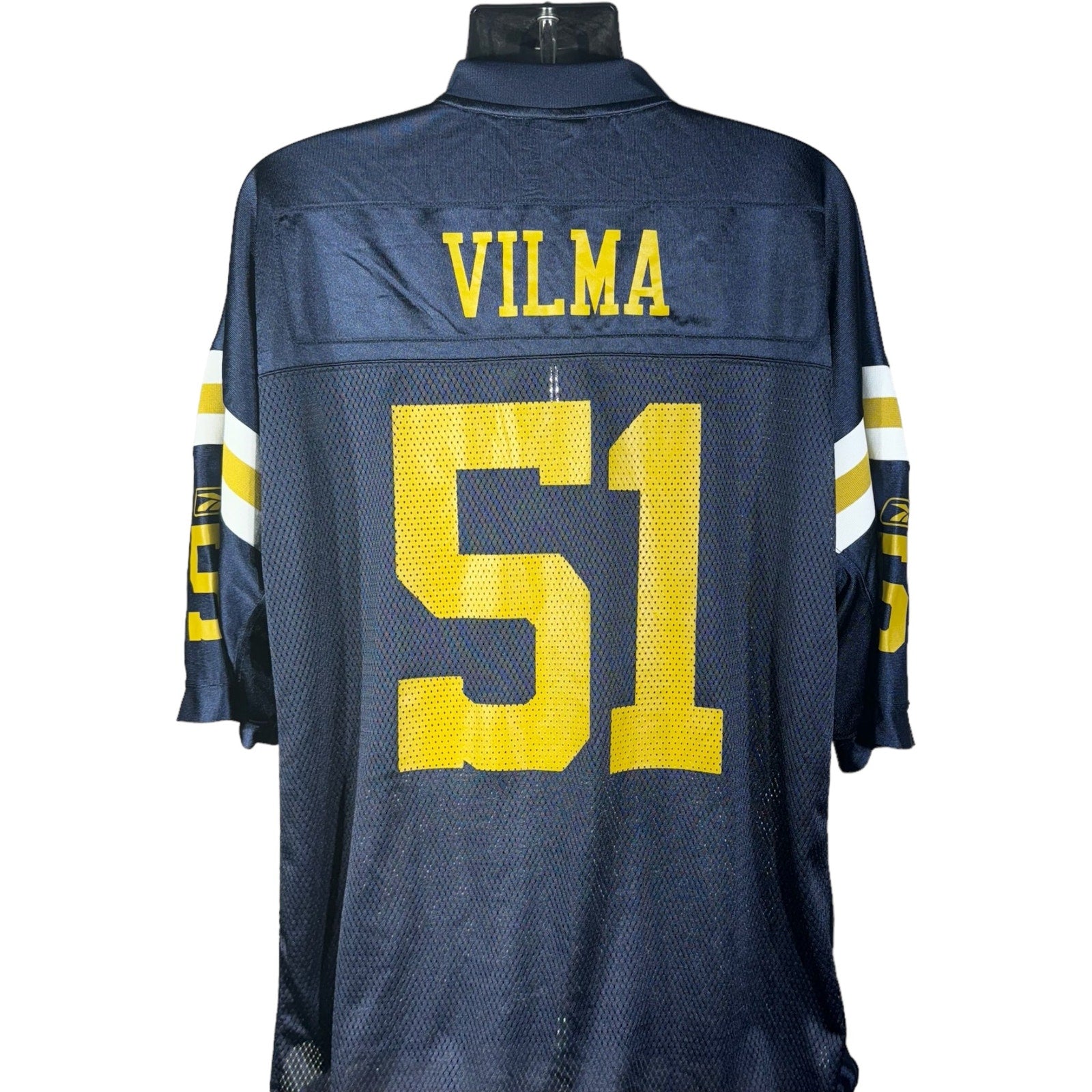 Collection of Reebok New Orleans Saints #51 Jonathan Vilma NFL Jersey in a gallery layout
