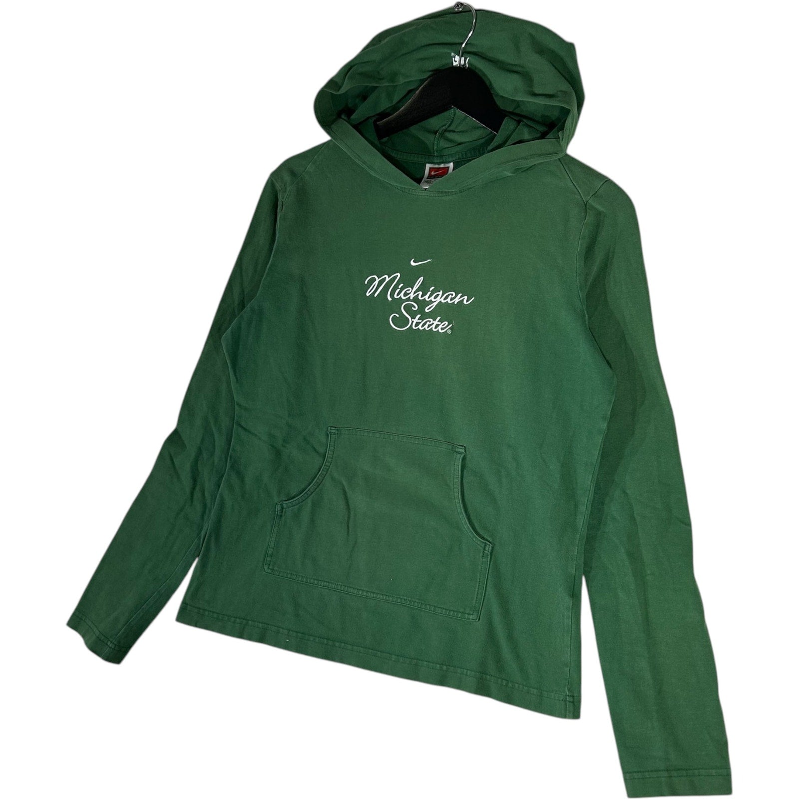 Collection of Youth Nike Center Swoosh Michigan State University Hoodie in a gallery layout