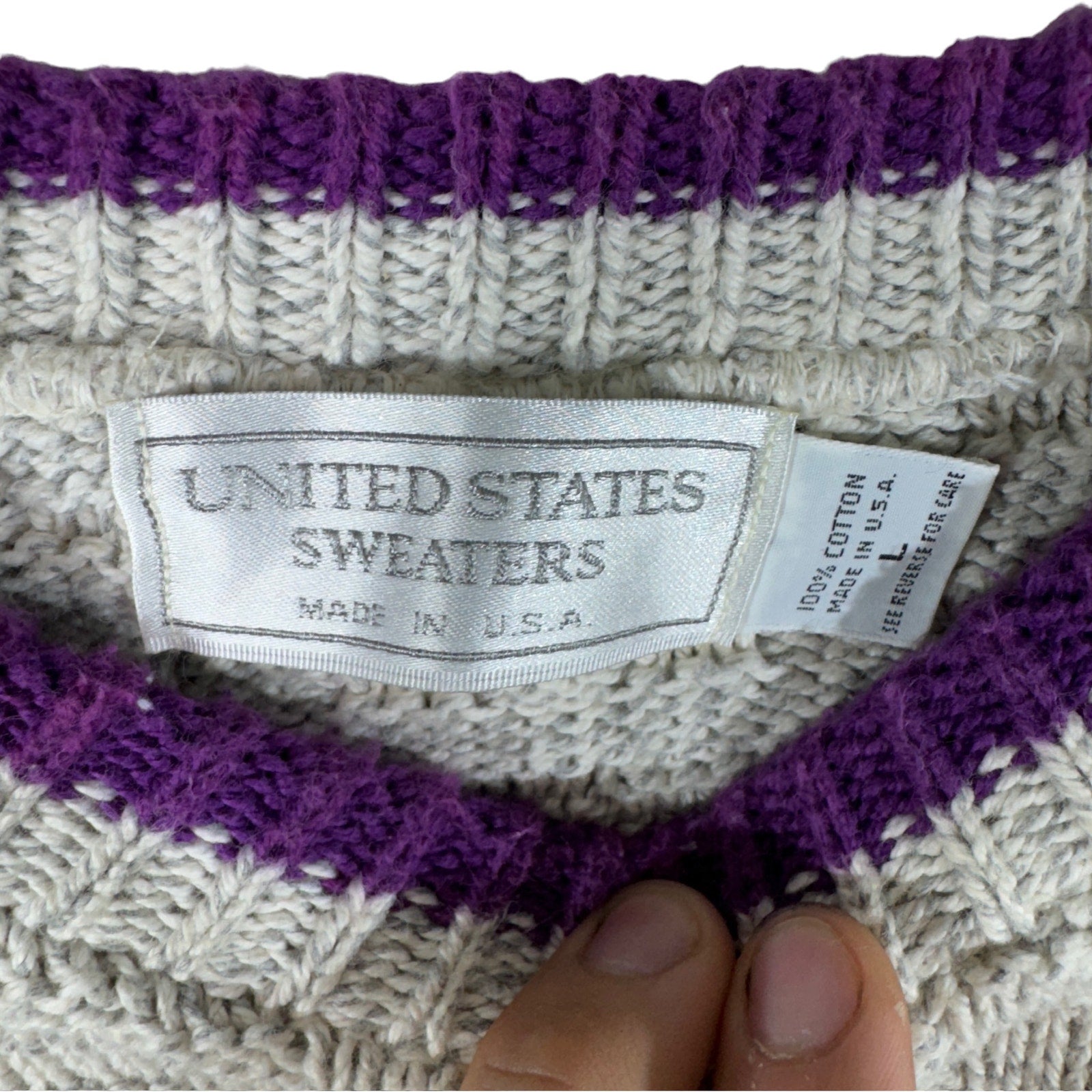 Collection of Vintage United States Brand Knit Sweater in a gallery layout