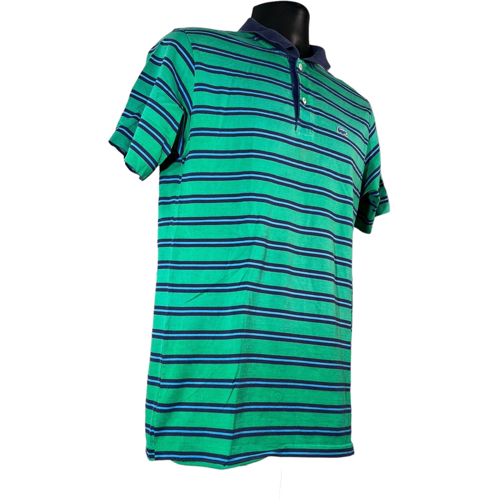 Collection of Vintage Izod Lacoste Striped Polo in a gallery layout