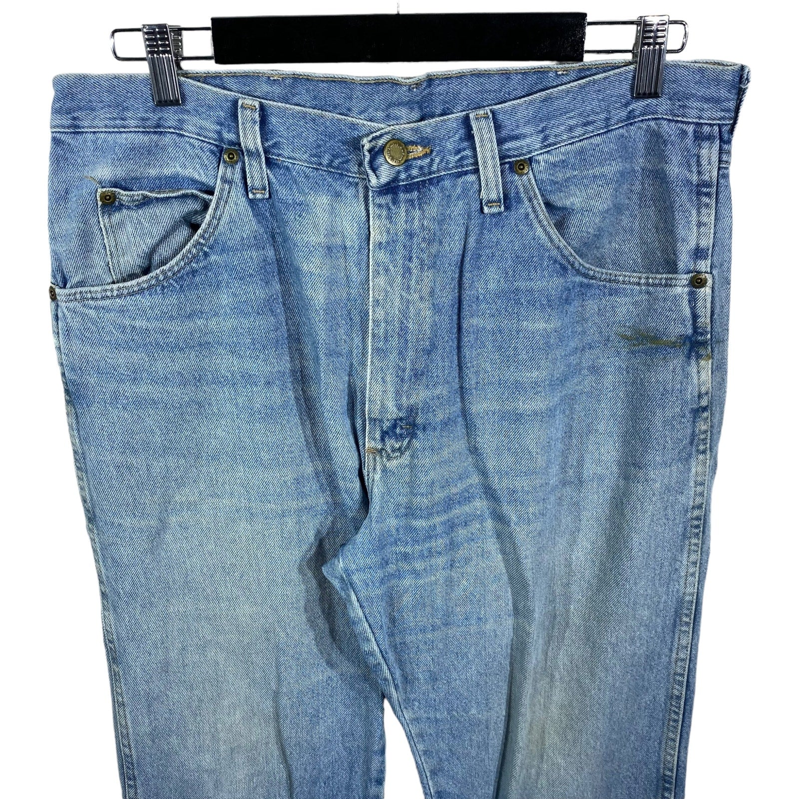 Collection of Rustler Denim Straight Leg Jeans 34 x 33 in a gallery layout