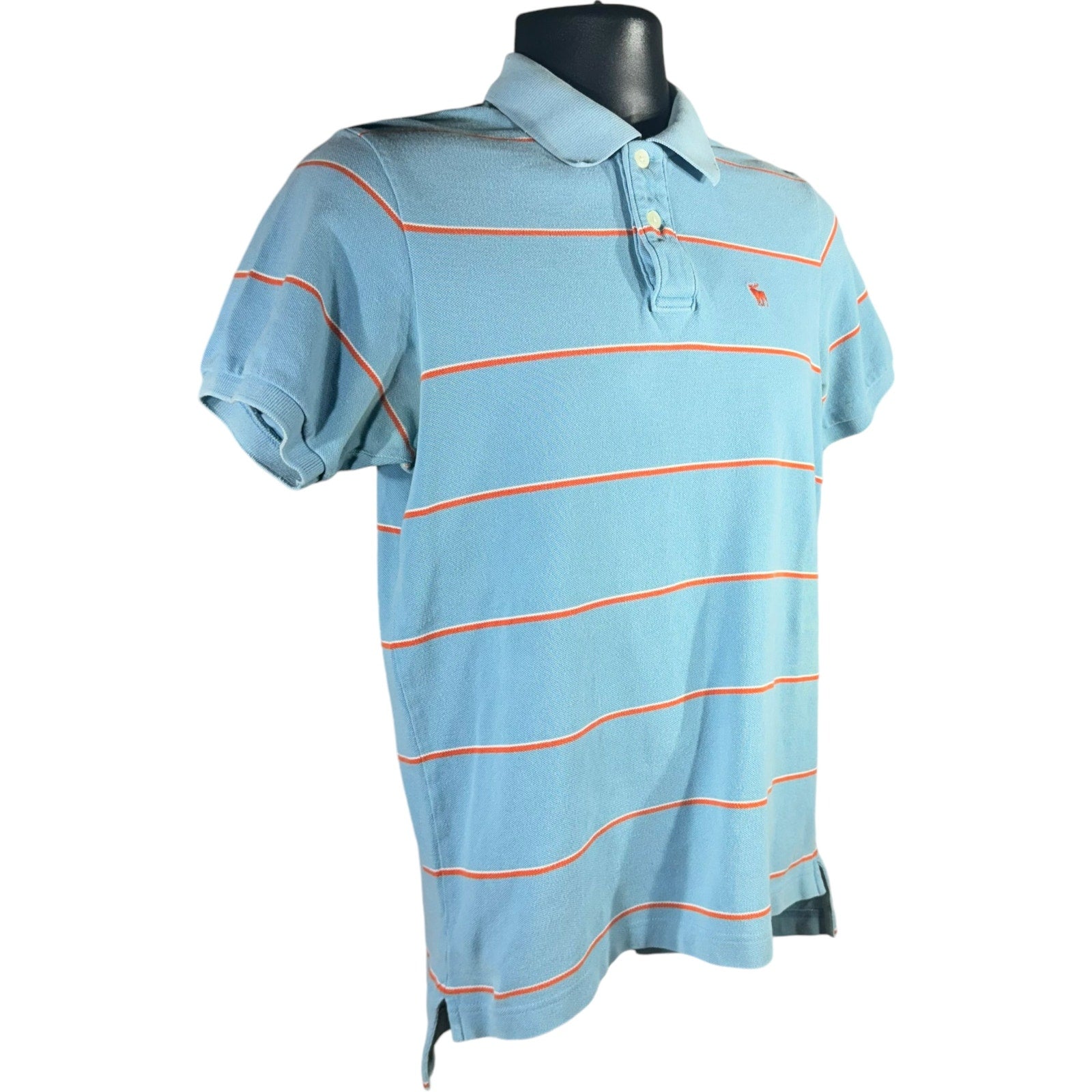 Collection of Abercrombie Striped Short Sleeve Polo in a gallery layout