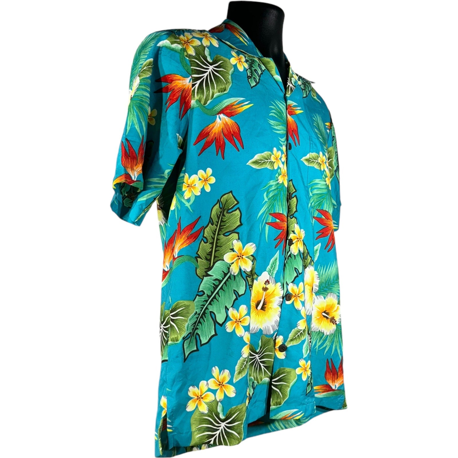 Collection of Floral Hawaiian Short Sleeve Button Up in a gallery layout