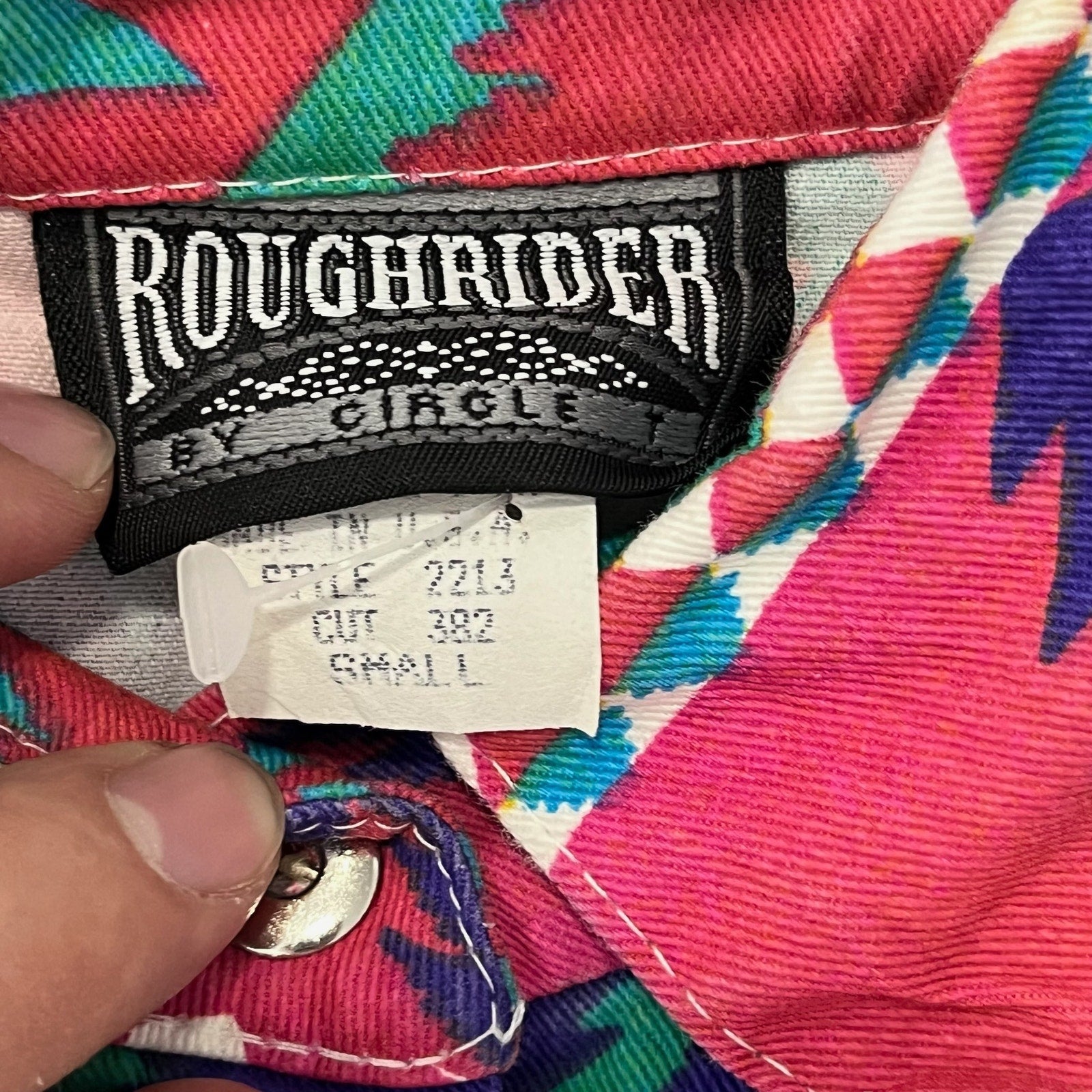 Collection of Roughrider Aztec Pattern Long Sleeve Button Down in a gallery layout