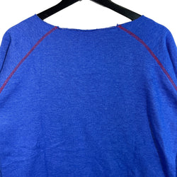 Collection of Youth NHL New York Rangers Chopped Hood 1/4 Lace Neck Crewneck in a gallery layout