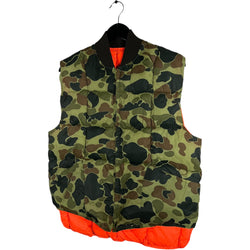 Collection of Camouflage Reversible Full Zip Puffer Vest in a gallery layout