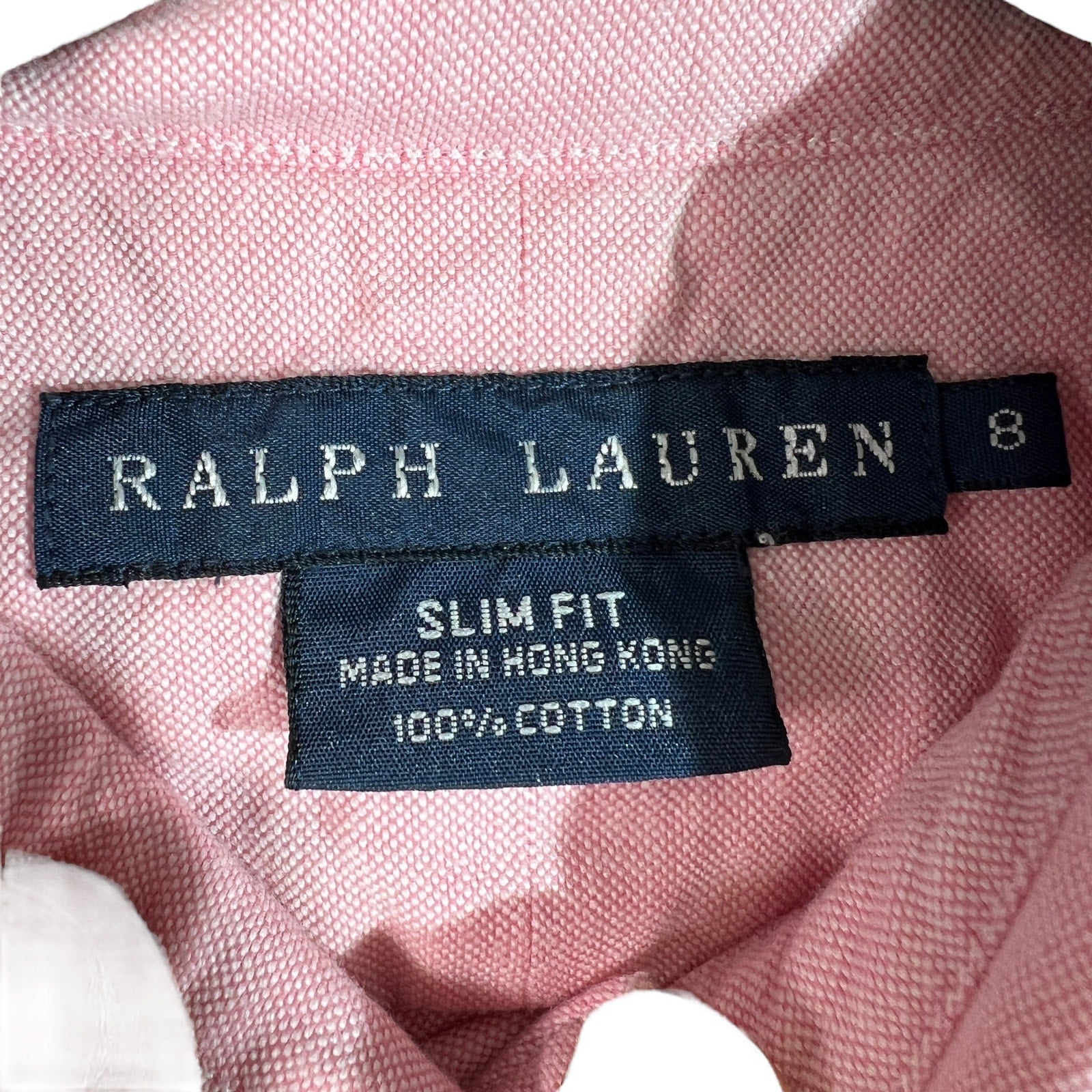 Collection of Ralph Lauren Slim Fit Long Sleeve Button Down Dress Shirt in a gallery layout