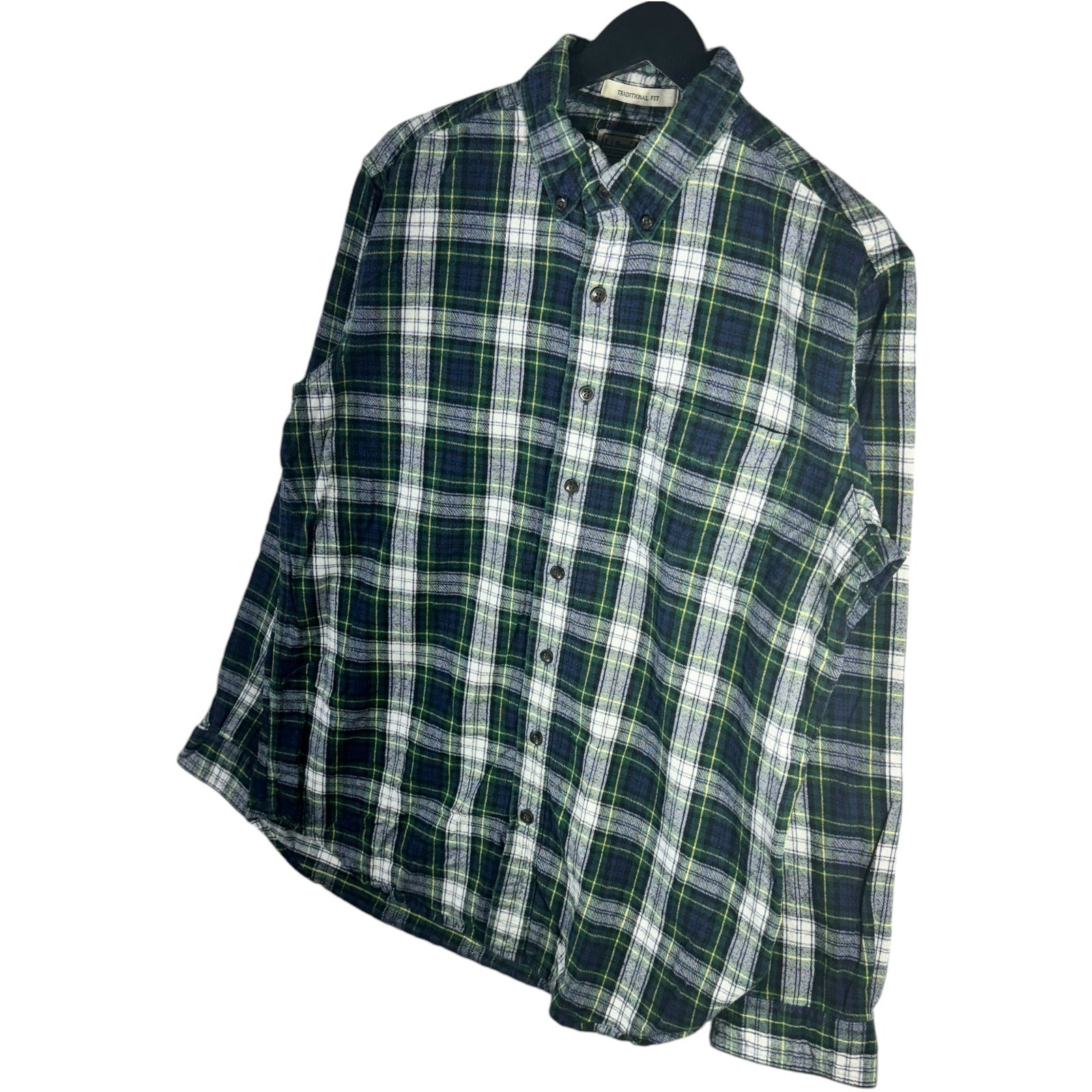 Collection of L.L. Bean Plaid Button Up Flannel in a gallery layout