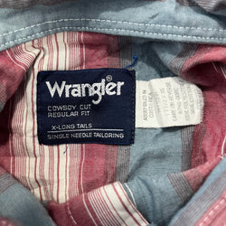 Collection of Wrangler Cowboy Cut Striped Long Sleeve Button Down in a gallery layout